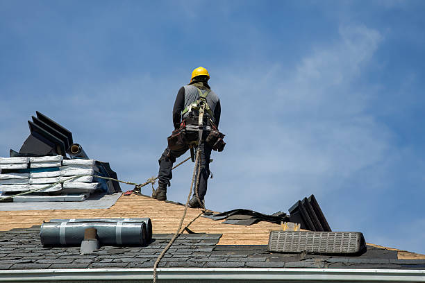 Professional Gutter Installation technician working in Plymouth, WI